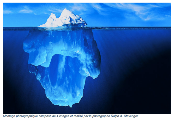 Physique de base : si la partie sous-marine  de l'iceberg s'en va, la surface coule. 